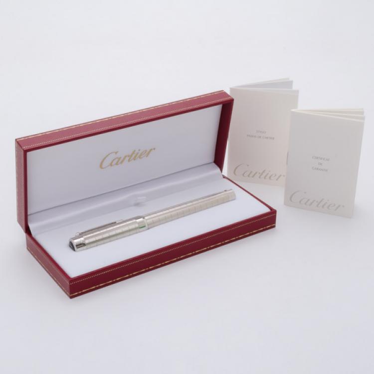 Pre Owned Cartier Pasha Platinum Finish Ballpoint 