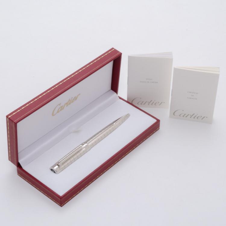 Pre Owned Cartier Pasha Platinum Finish Ballpoint 