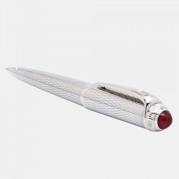 Pre Owned Cartier R de Cartier Palladium Finish Ballpoint Pen