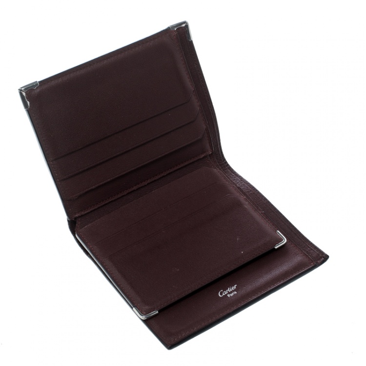 Pre Owned Cartier Leather Must De Cartier Bifold Wallet