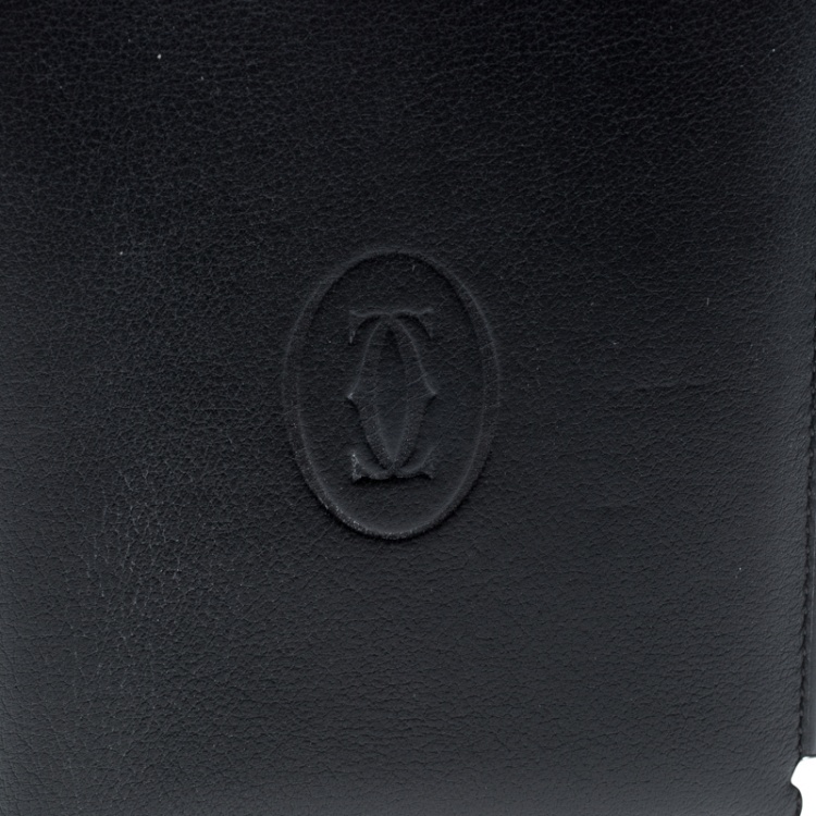 Pre Owned Cartier Leather Must De Cartier Bifold Wallet