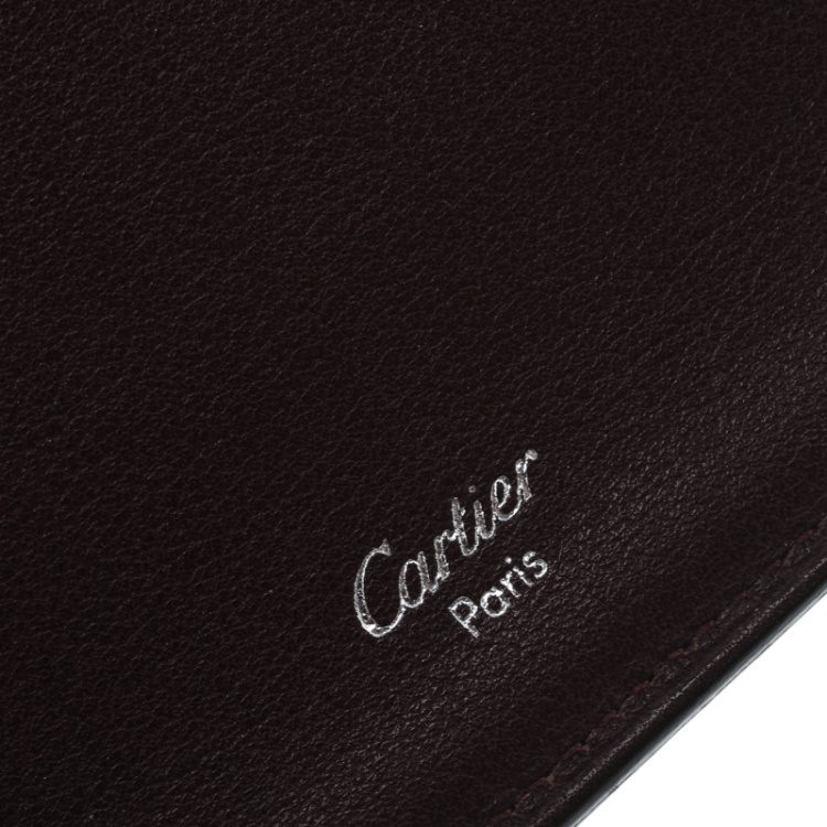Pre Owned Cartier Leather Must De Cartier Bifold Wallet