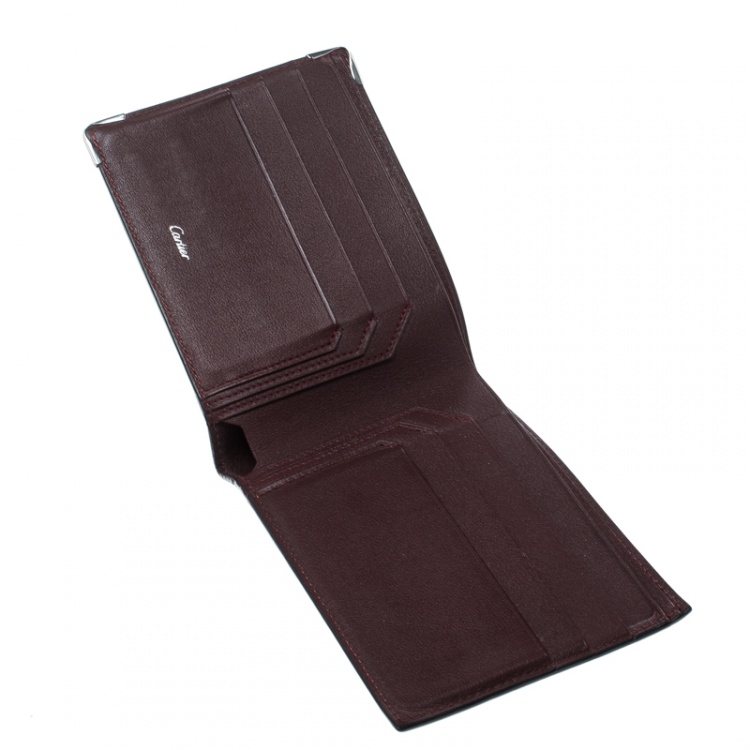 Pre Owned Cartier Leather Must De Cartier Bifold Wallet