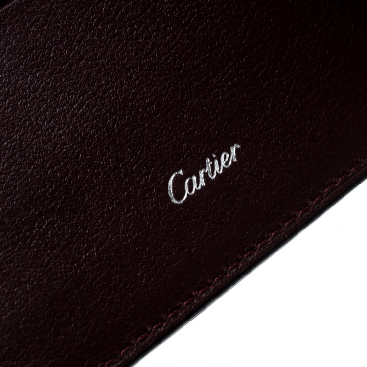 Pre Owned Cartier Leather Must De Cartier Bifold Wallet