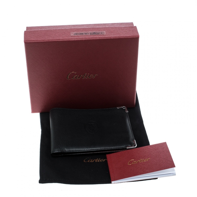Pre Owned Cartier Leather Must De Cartier Bifold Wallet