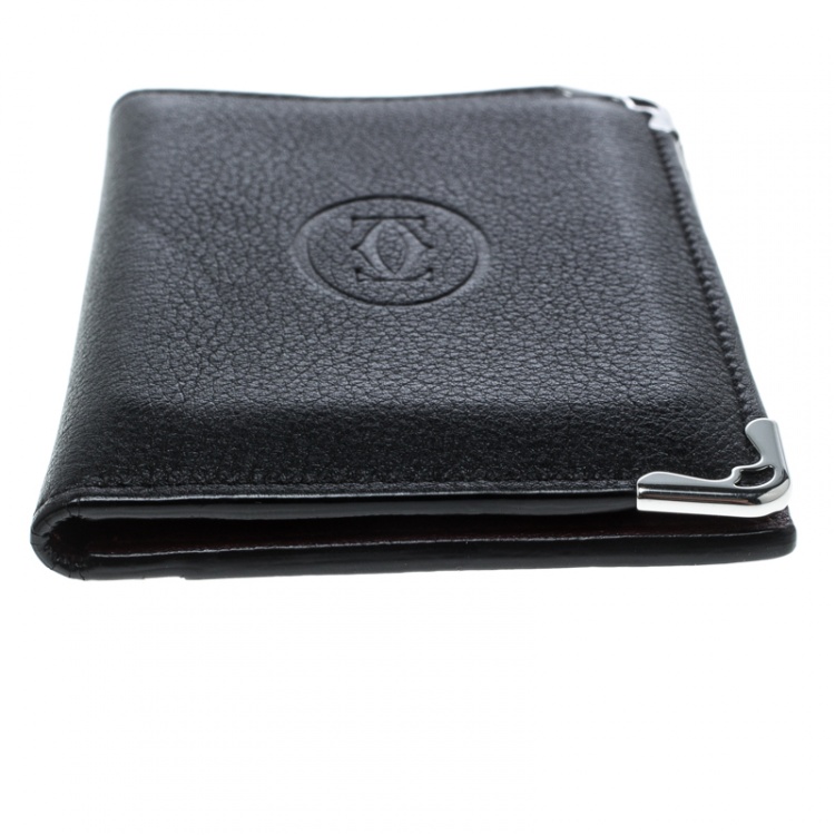 مملوكة مسبقًا Cartier Black Leather Must De Cartier Card Holder