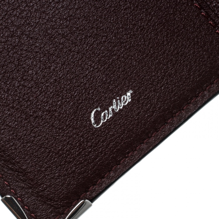 مملوكة مسبقًا Cartier Black Leather Must De Cartier Card Holder
