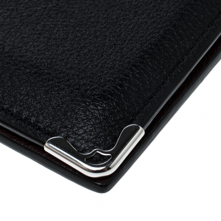 مملوكة مسبقًا Cartier Black Leather Must De Cartier Card Holder