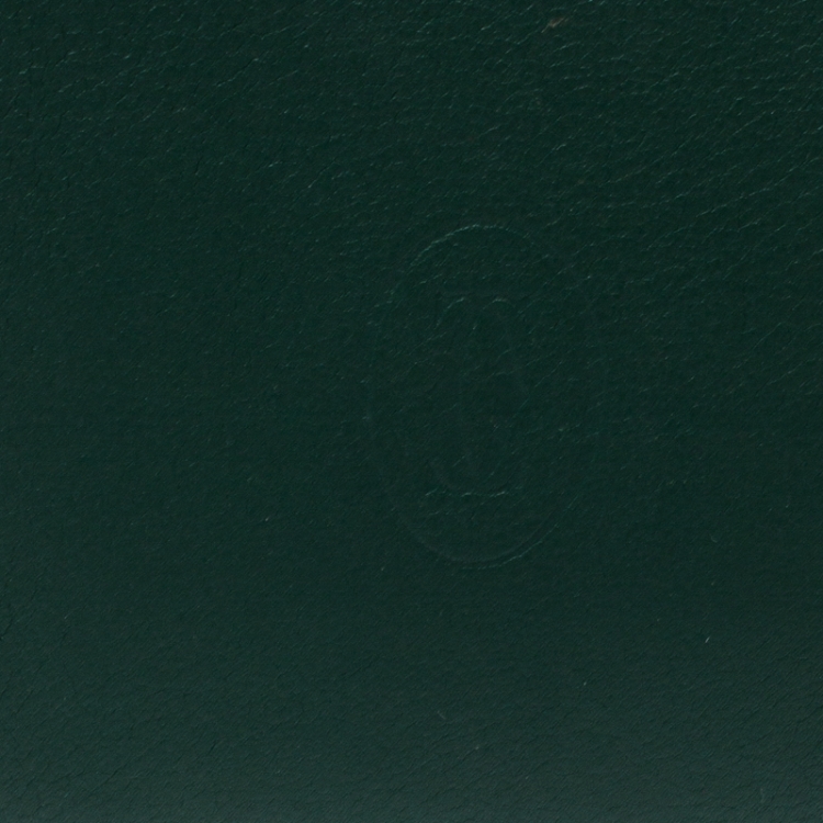 Pre Owned Cartier Green Leather Must De Cartier Bifold Wallet 
