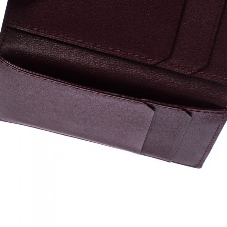 Pre Owned Cartier Black Leather Must De Cartier Card Holder