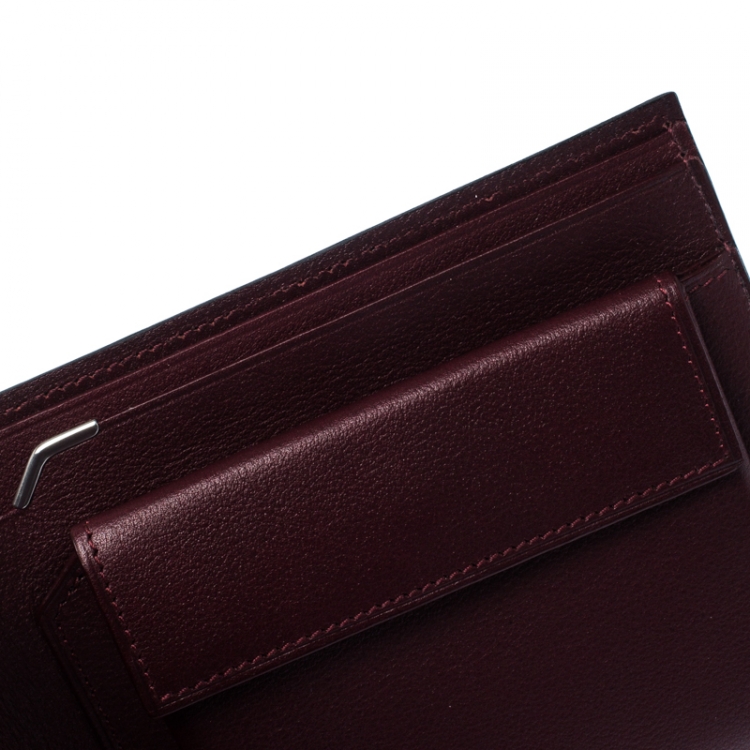 Pre Owned Cartier Black Leather Must De Cartier Bifold Wallet