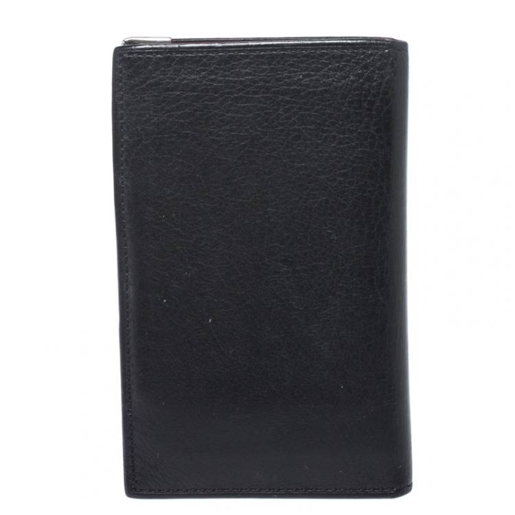 Pre Owned Cartier Black Leather Must De Cartier Card Holder