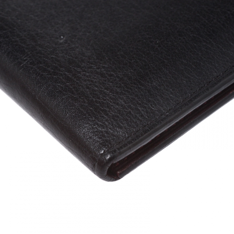 Pre Owned Cartier Black Leather Must De Cartier Card Holder