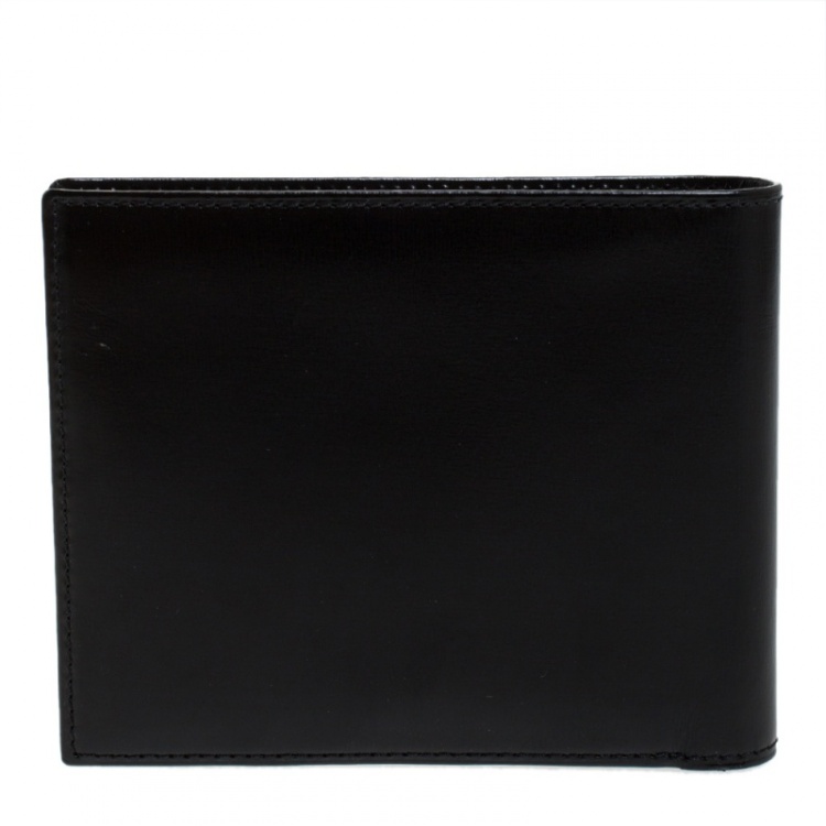 Pre Owned Cartier Black Leather Must De Cartier Bifold Wallet