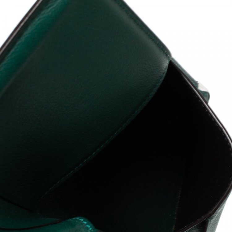 مملوكة مسبقًا Cartier Green Leather Must de Cartier Card Holder
