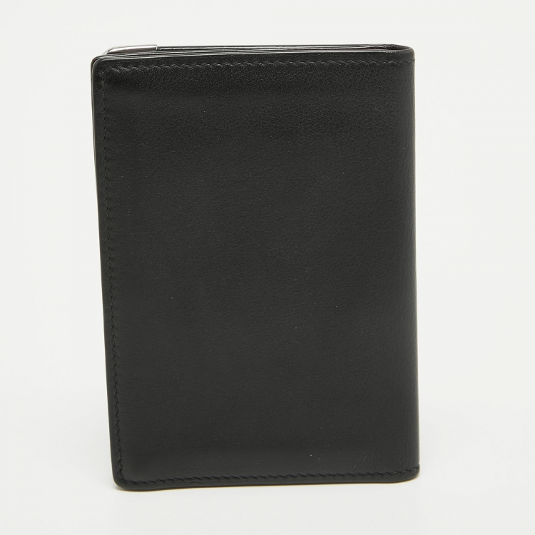 Pre Owned Cartier Black Leather Must de Cartier Business Card Holder