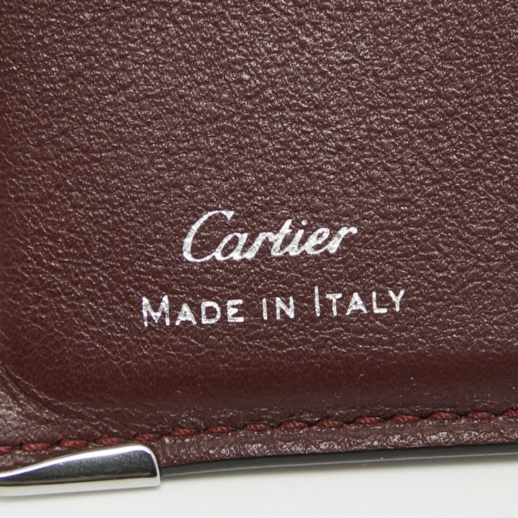 Pre Owned Cartier Black Leather Must de Cartier Business Card Holder