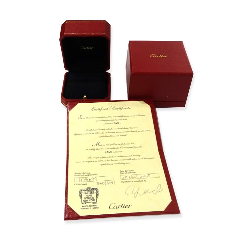 Pre Owned Cartier Love Wedding 18K Yellow Gold Ring Size 61