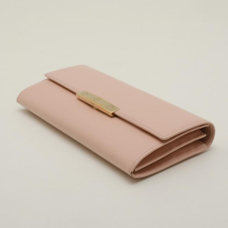 Pre Owned Cartier Pink Love Continental Wallet 