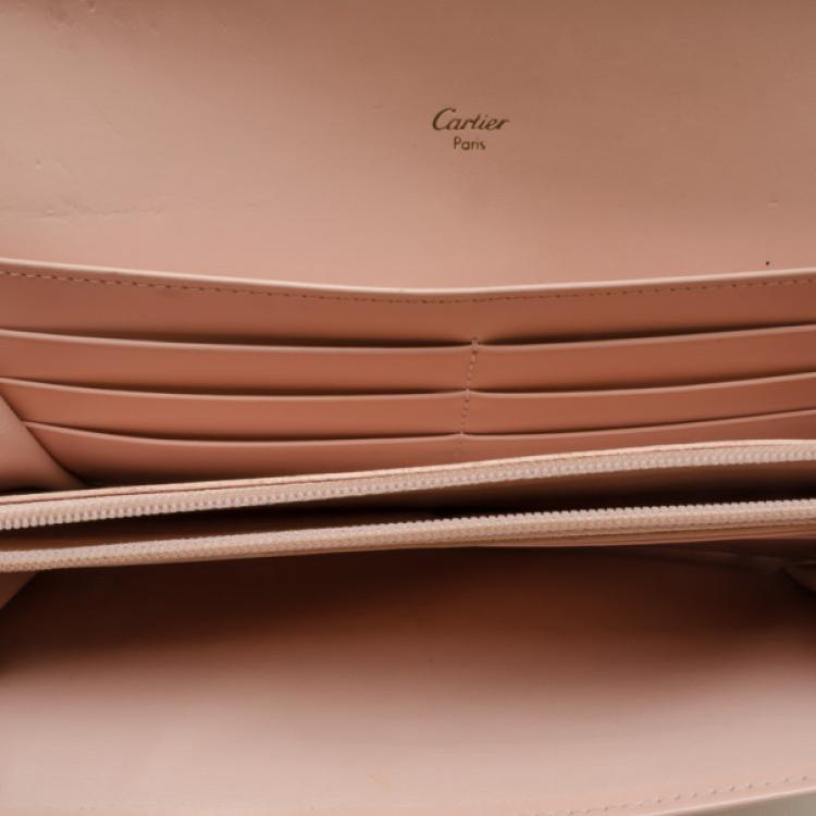 Pre Owned Cartier Pink Love Continental Wallet 