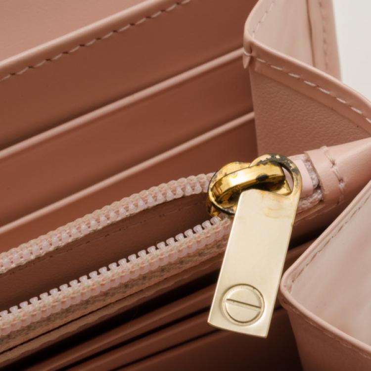 Pre Owned Cartier Pink Love Continental Wallet 
