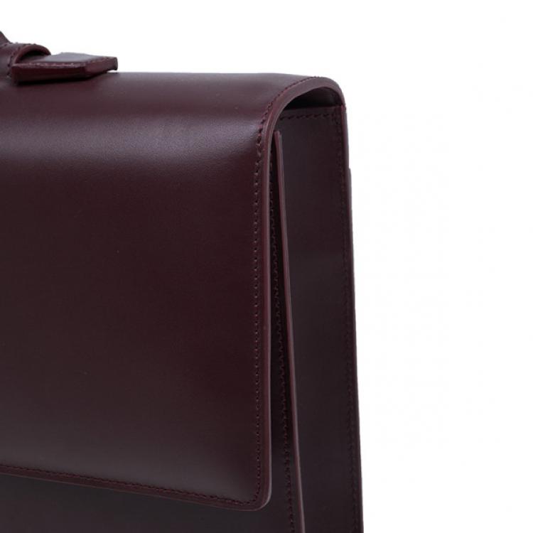 Pre Owned Cartier Crimson Leather Pasha Briefcase