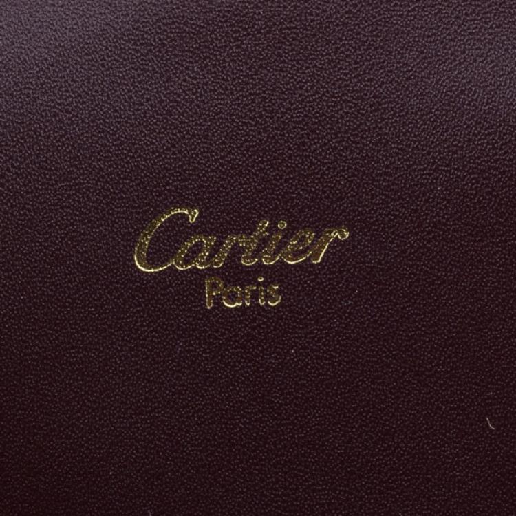 Pre Owned Cartier Crimson Leather Pasha Briefcase