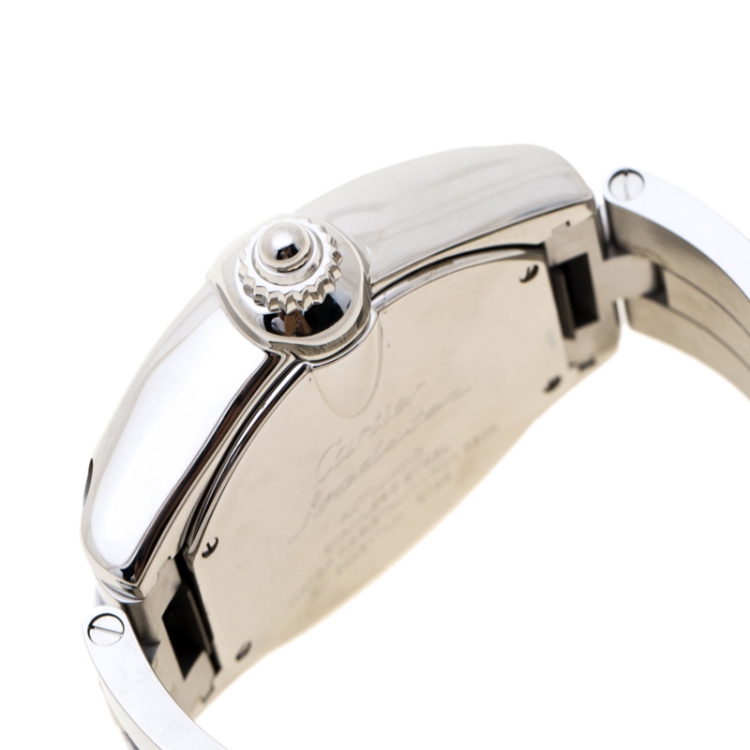 Pre Owned Cartier Silver Stainless Steel Roadster XL GMT 2722 Men's Wristwatch 42 mm