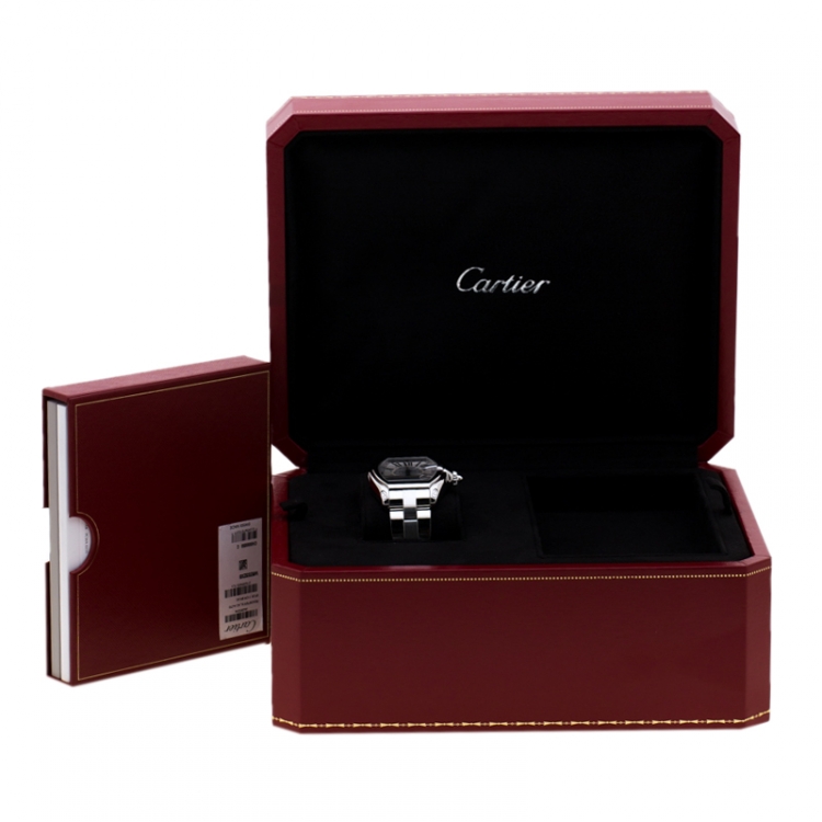 Pre Owned Cartier Silver Stainless Steel Roadster XL GMT 2722 Men's Wristwatch 42 mm