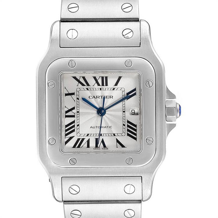 cartier mens w20055d6 santos galbee automatic watch