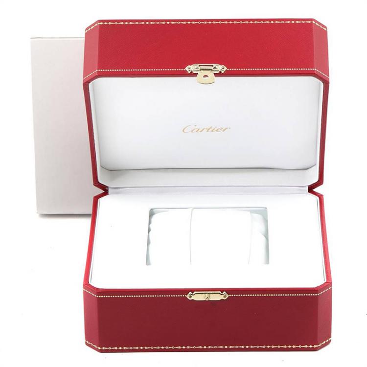 مملوكة مسبقًا Cartier Silver and Stainless Steel Santos Galbee W20055D6 Men's Wristwatch 29MM