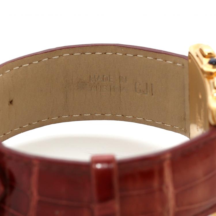 مملوكة مسبقًا Cartier Silver Dial 18K Yellow Gold Tank Francaise 1830 Men's Watch