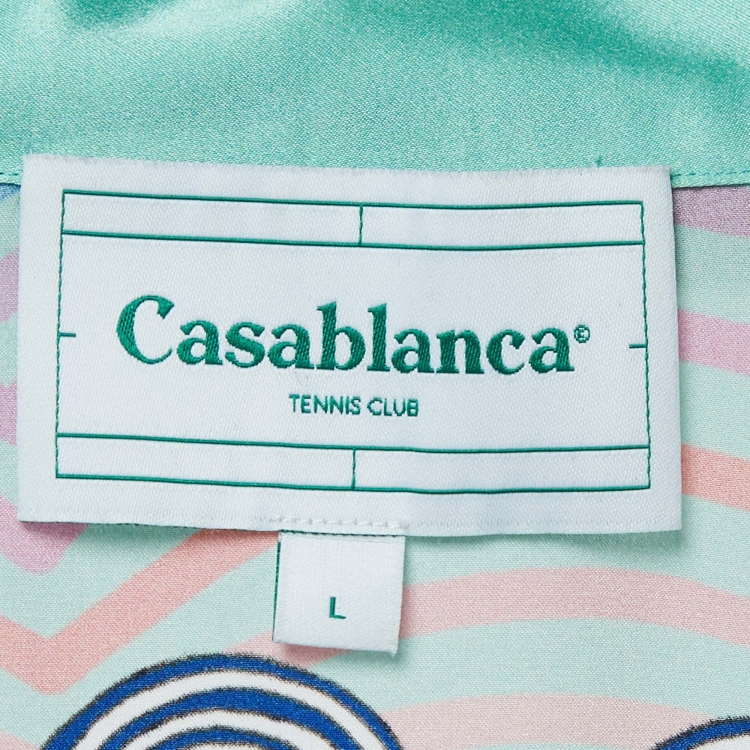 Pre Owned Casablanca Multicolor Masao San Print Silk Shirt L