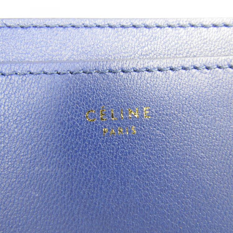 Pre Owned Celine Royal Blue Leather Card Case