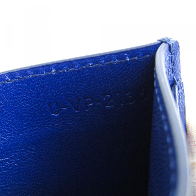 Pre Owned Celine Royal Blue Leather Card Case