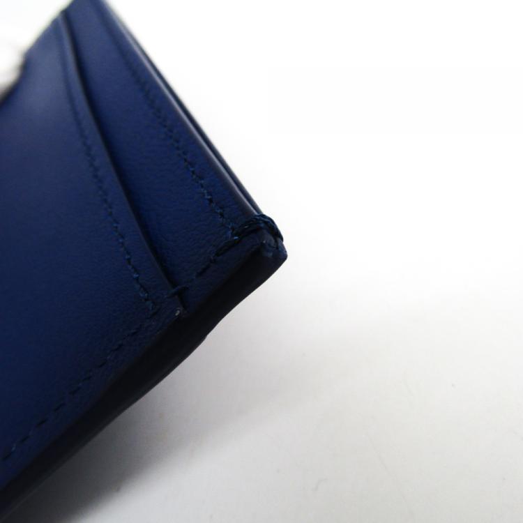 Pre Owned Celine Royal Blue Leather Card Case