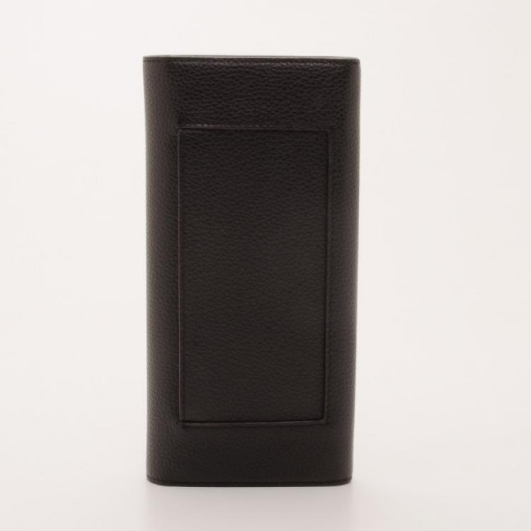 Pre Owned Celine Black Leather Continental Wallet