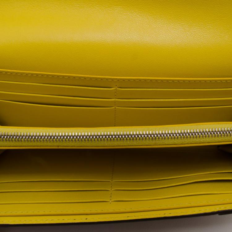 Pre Owned Celine Black Leather Continental Wallet