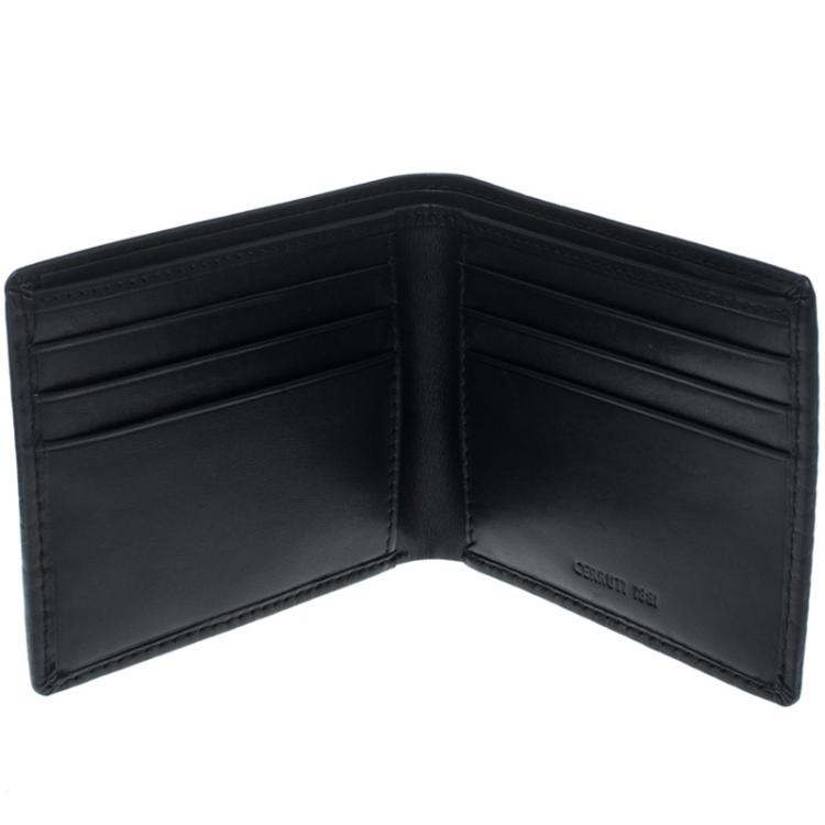 Pre Owned Cerruti 1881 Black Leather Cleveland Bifold Wallet