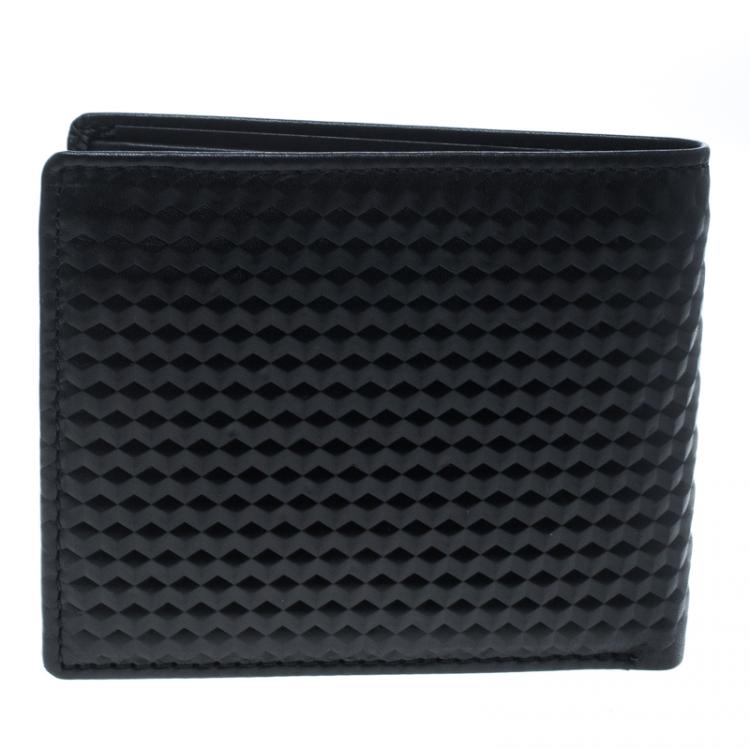 Pre Owned Cerruti 1881 Black Leather Cleveland Bifold Wallet