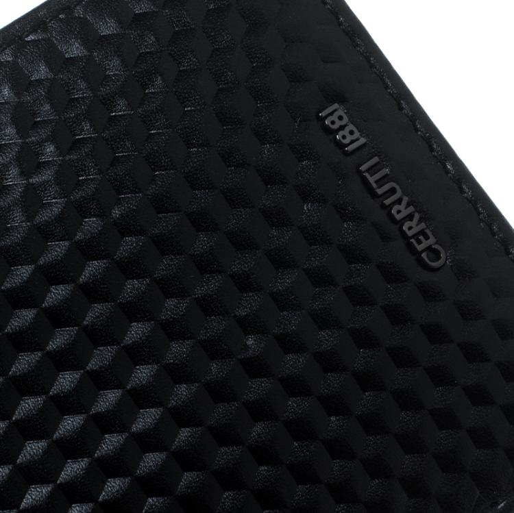 Pre Owned Cerruti 1881 Black Leather Cleveland Bifold Wallet