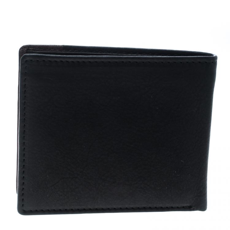 مملوكة مسبقًا Cerruti 1881 Black/Brown Leather Cerrutis Bifold Wallet