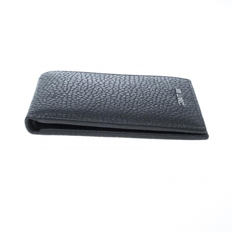 Pre Owned Cerruti 1881 Grey Leather Cerrutis Bifold Wallet