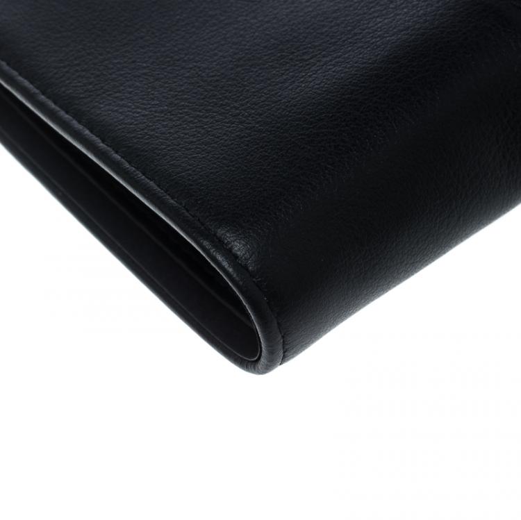 Pre Owned Cerruti 1881 Black/Grey Leather York B Bifold Wallet