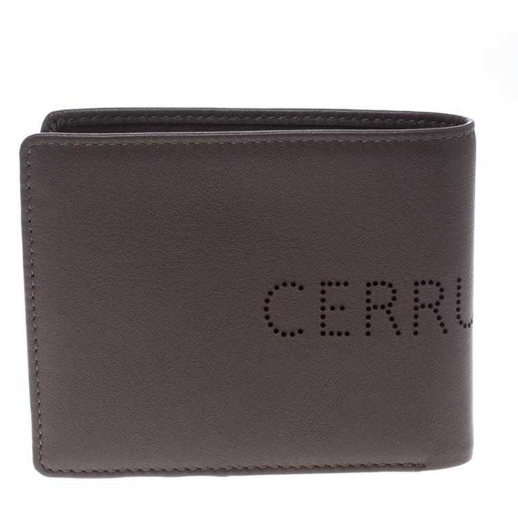 Pre Owned Cerruti 1881 Brown Leather Carson Bifold Wallet