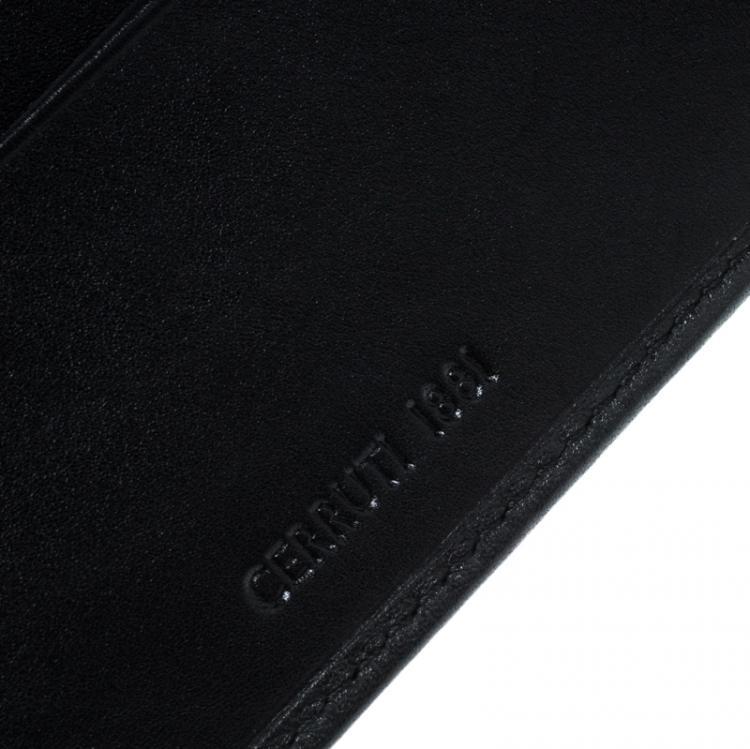 Pre Owned Cerruti 1881 Black Leather Cleveland Bifold Wallet