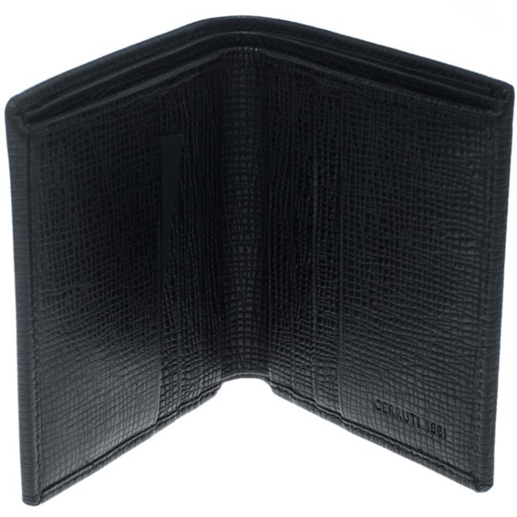 Pre Owned Cerruti 1881 Black Leather Chester Bifold Wallet