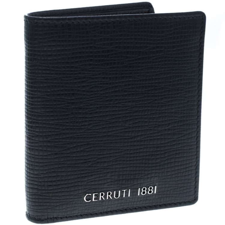 Pre Owned Cerruti 1881 Black Leather Chester Bifold Wallet