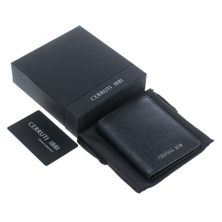 Pre Owned Cerruti 1881 Black Leather Chester Bifold Wallet
