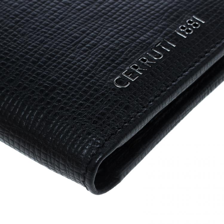 Pre Owned Cerruti 1881 Black Leather Chester Bifold Wallet